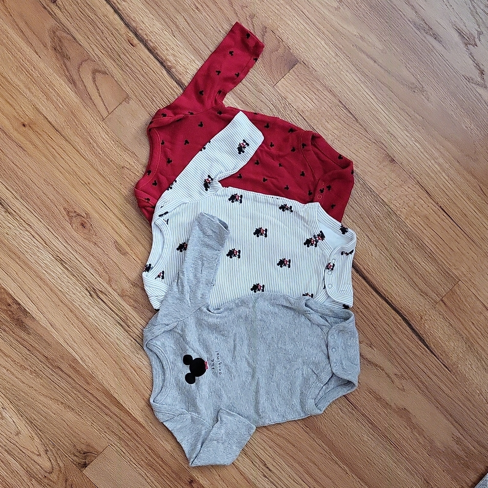 Gap Disney Baby - Mickey Mouse - Longsleeve Bodysuits 0 - 3M